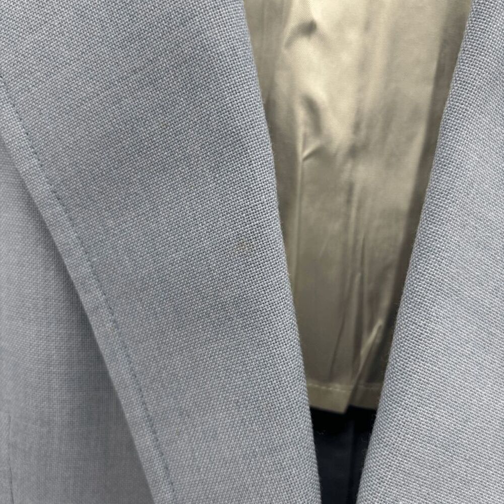 Vintage Union Made Lands End 41R Blazer Sky Blue Polyester Wool Blend READ - Picture 3 of 9